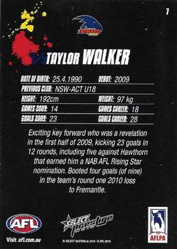 2010 Select AFL Prestige #7 Taylor Walker Back